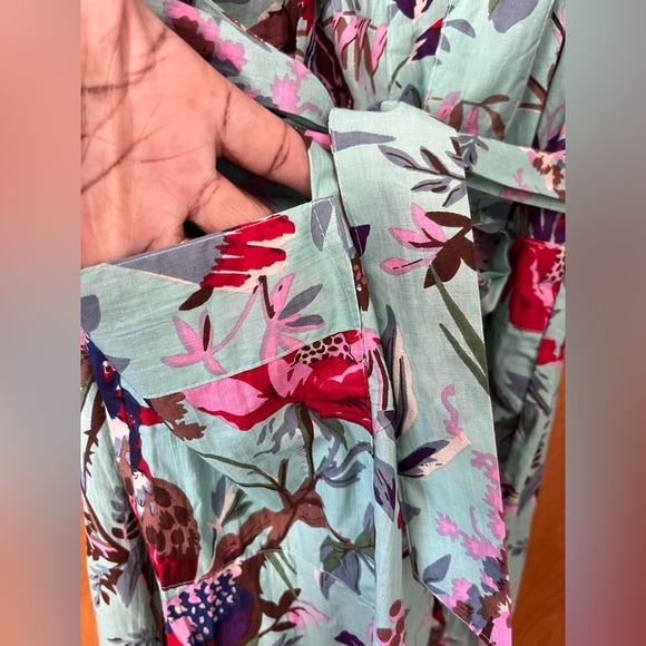 Little Tibet Boutique 100% cotton Floral Kimono Robe 12 - Picture 6 of 9